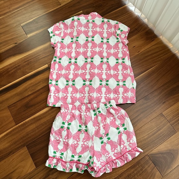 JAYES STUDIO INTIMATES TWO PIECE SET PINK ELEPHANT 🐘 AND 🌴 BOTH SIZE XSMALL - Picture 10 of 11